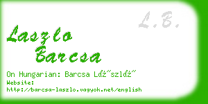 laszlo barcsa business card